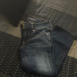 American Eagle Outfitters Women's Dark Blue Skinny Jeans